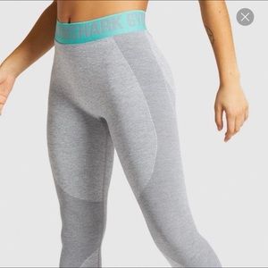 GYMSHARK | Ladies Small Grey & Teal Leggings